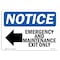 Signmission Sign, 10" H, Rigid Plastic, Emergency And Maintenance Exit Sign, Landscape, 1014-L-11749 OS-NS-P-1014-L-11749 - alternate 1